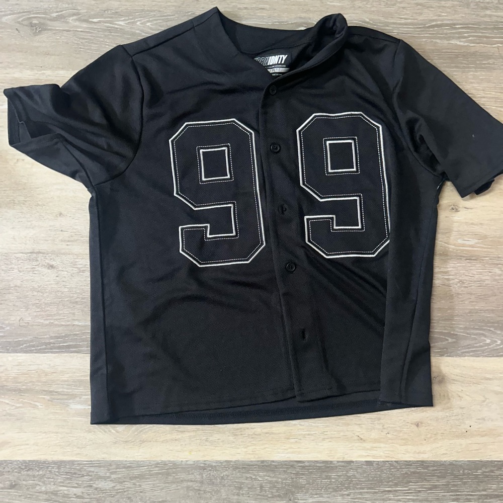 Kids Black Jersey Shirt